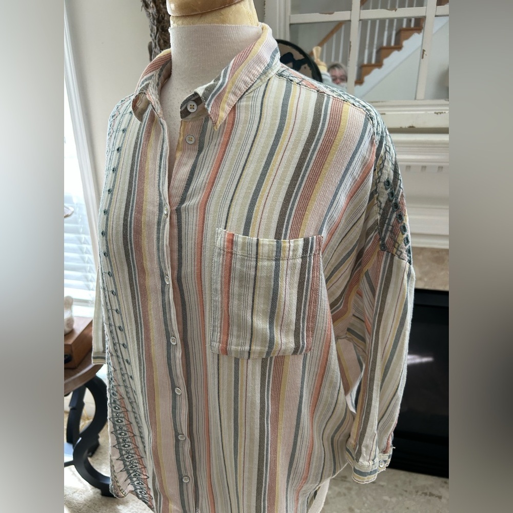 Anthropologie Multicolor Striped Shirt - Picture 4 of 8